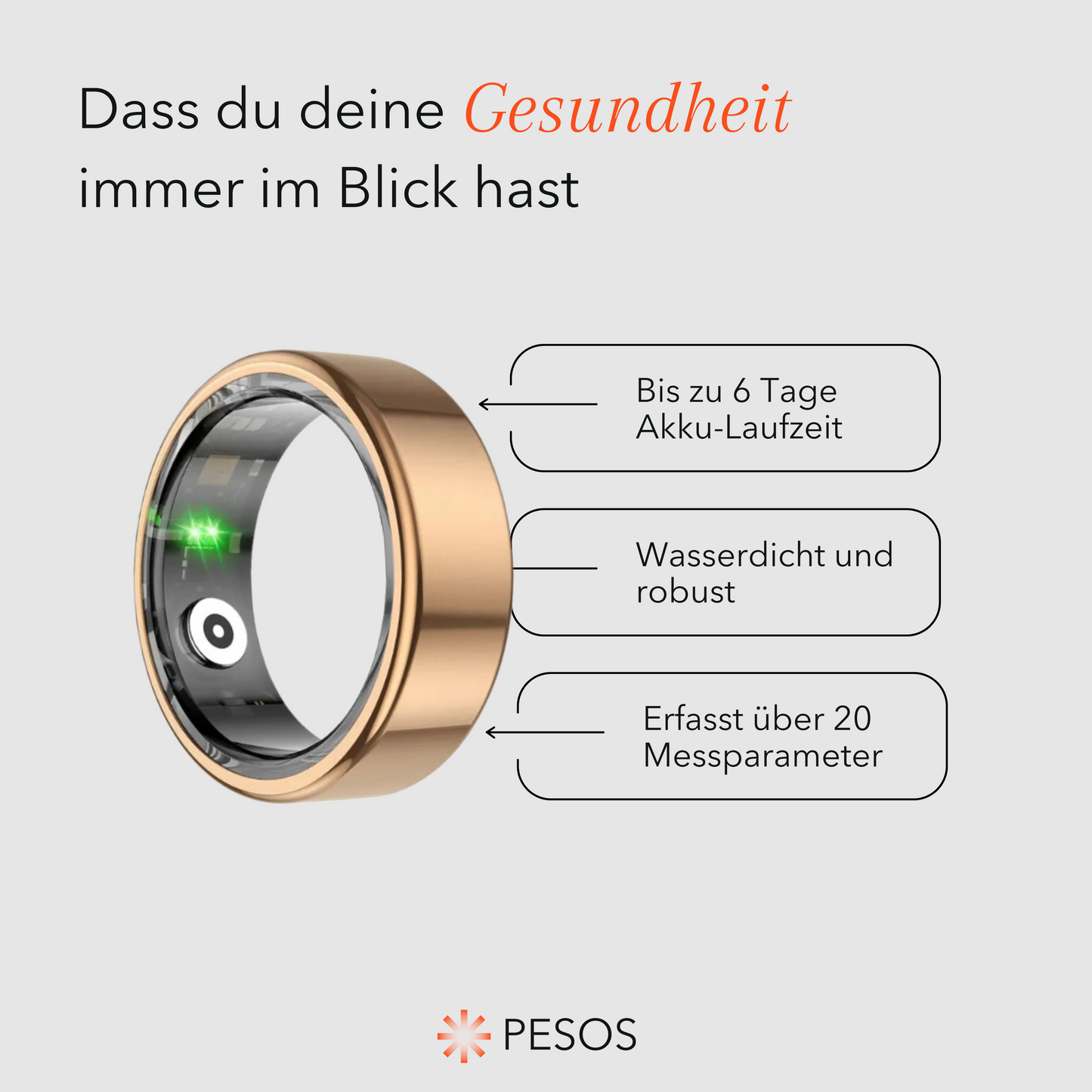 Pesos Smart Ring - Optimiere deinen Lifestyle